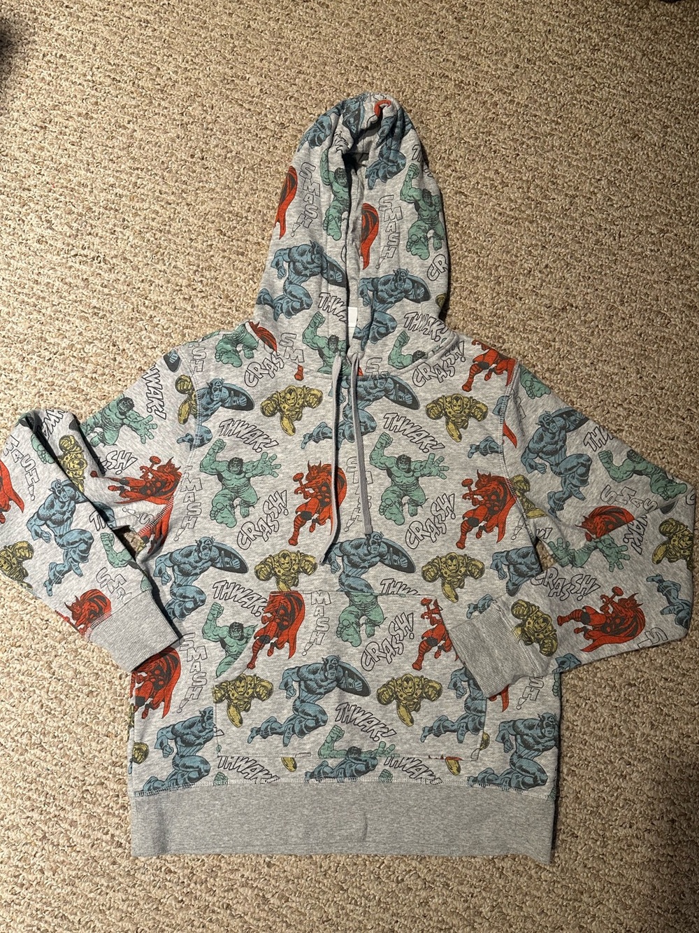 Disney Marvel Avengers Men's Gray Hoodie Sweatshirt